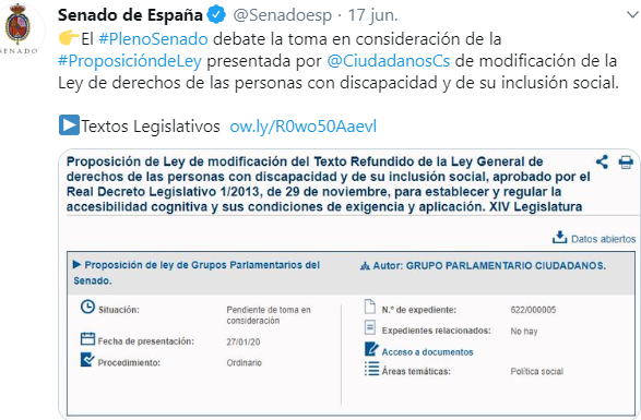 Lee más sobre el artículo Unanimidad en el Senado por la Accesibilidad Cognitiva